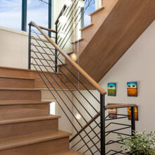 Custom Built Luxury Home in Manchester, VT stairway